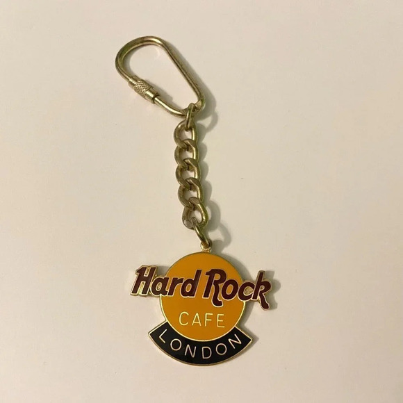 Hard Rock Cafe London Classic Logo Keyring Keychain Charm  FC Parry England - Picture 8 of 8